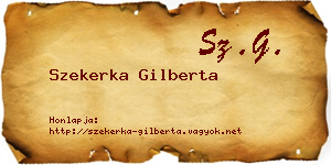 Szekerka Gilberta névjegykártya